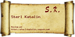 Sterl Katalin névjegykártya