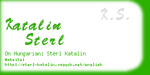 katalin sterl business card